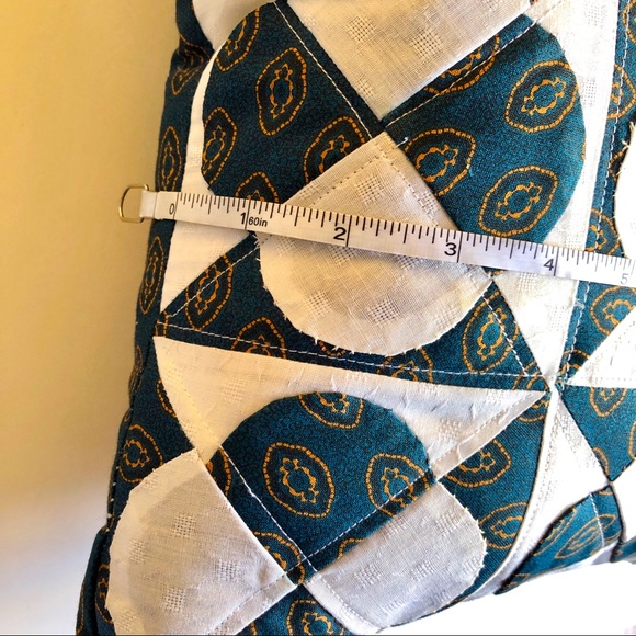 NEW Amish Handmade Quilted Decorative Throw Pillow Geometric Pattern 13” x 13” - Picture 4 of 11